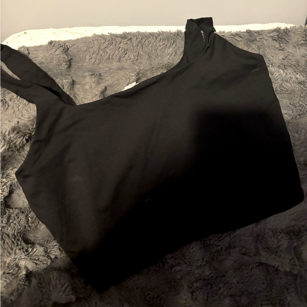silk black crop top